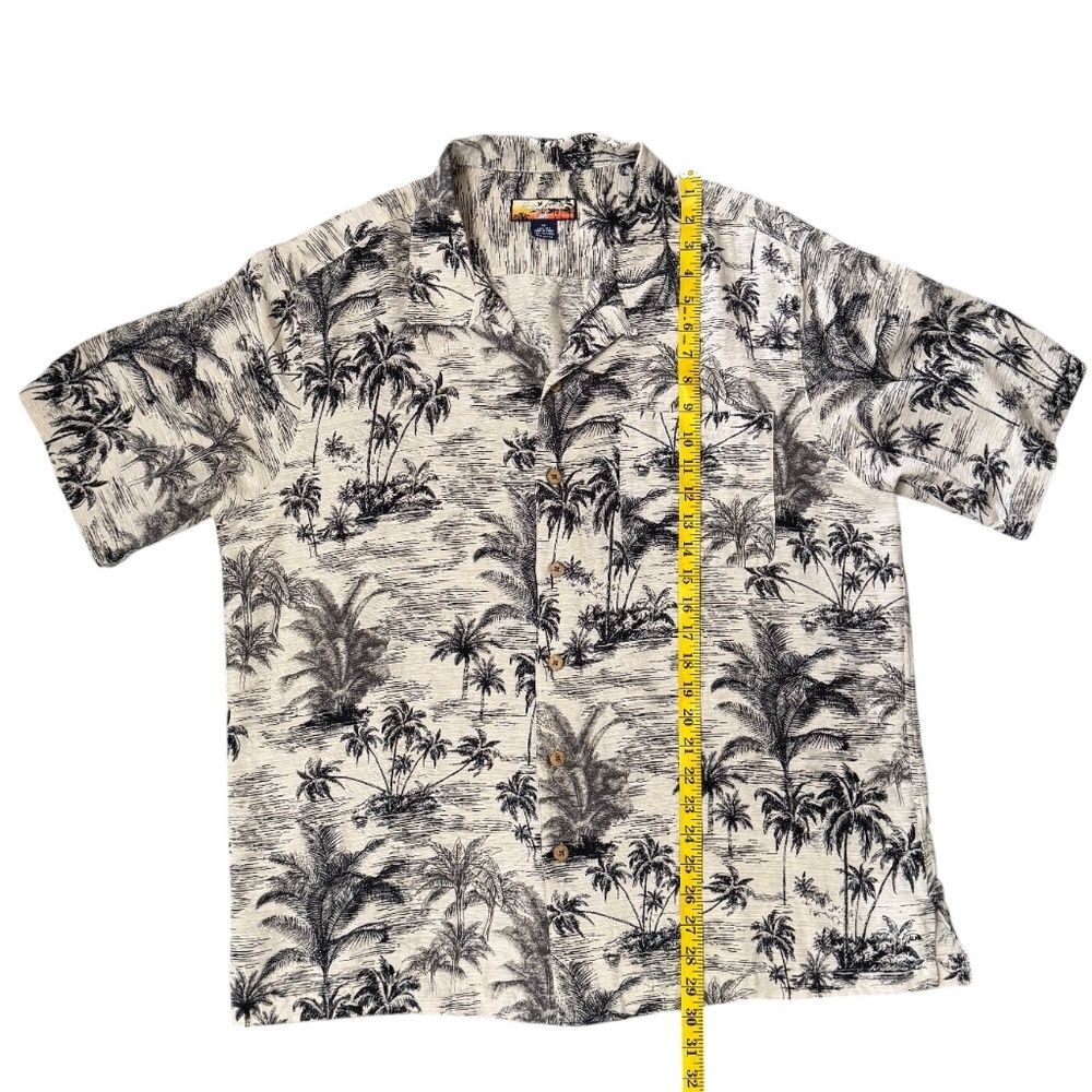 Havana Jacks Cafe Mens 100% Silk Hawaiian Shirt Tropical Print Sz XL - Picture 3 of 4